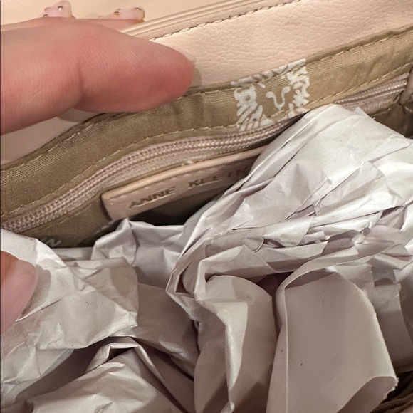 Anne Klein Pale Pink Crossbody with Floral Scarf Accent - Picture 3 of 5